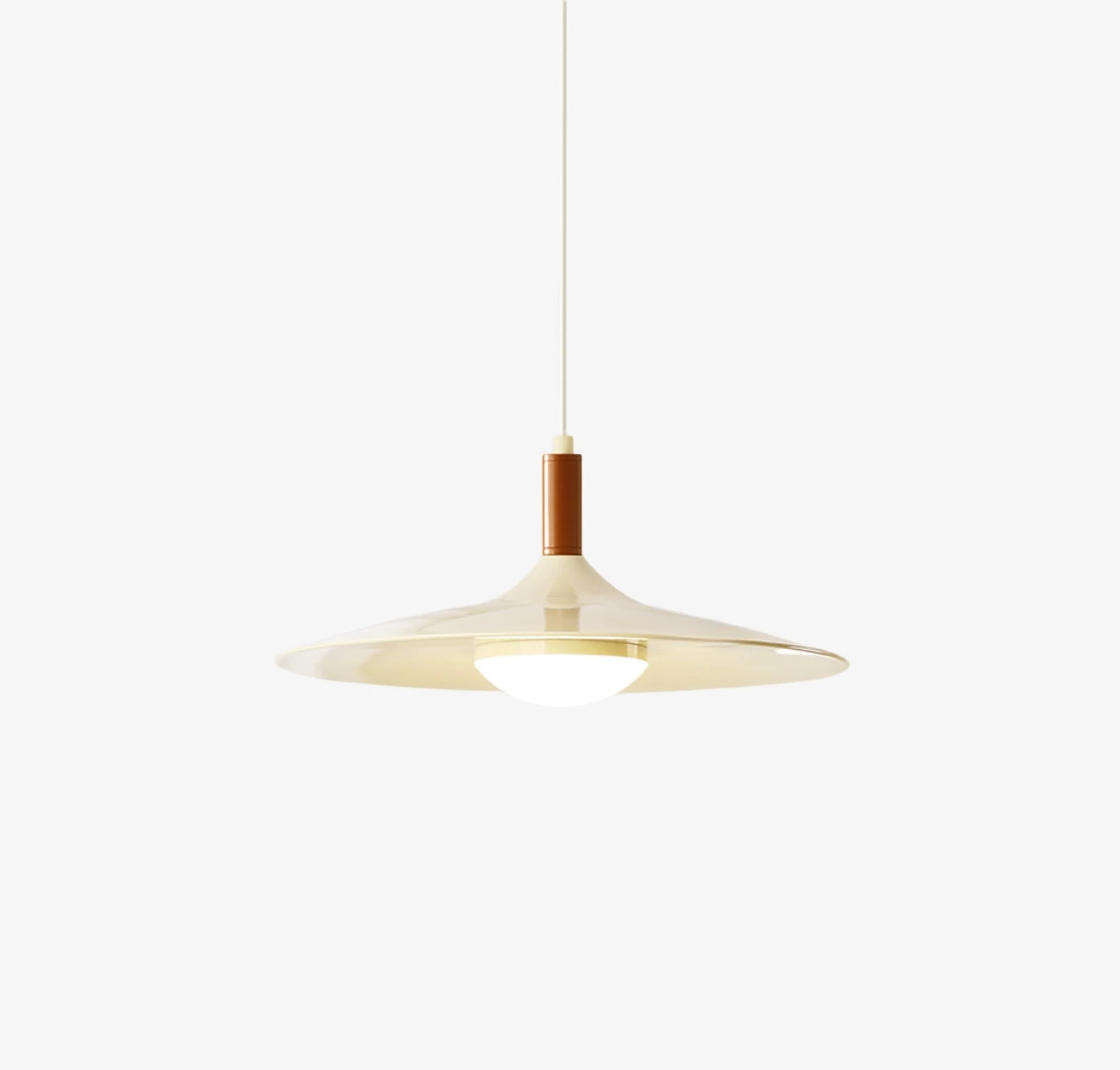 Cream pendant light with one head