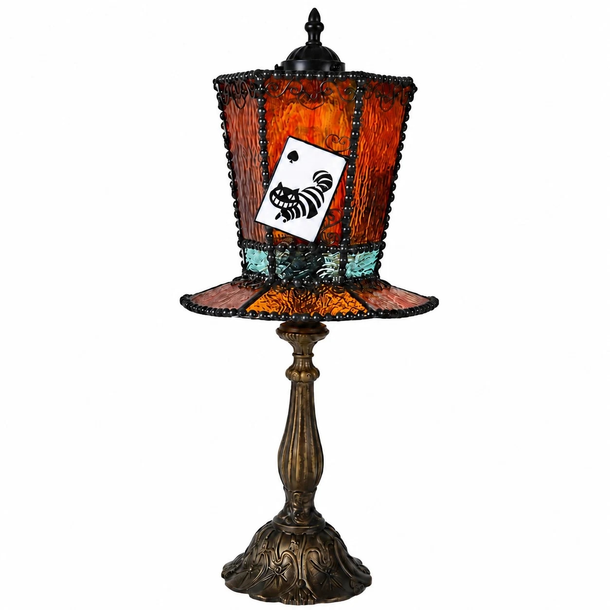Cat Fairy Card Amber Yellow table lamp
