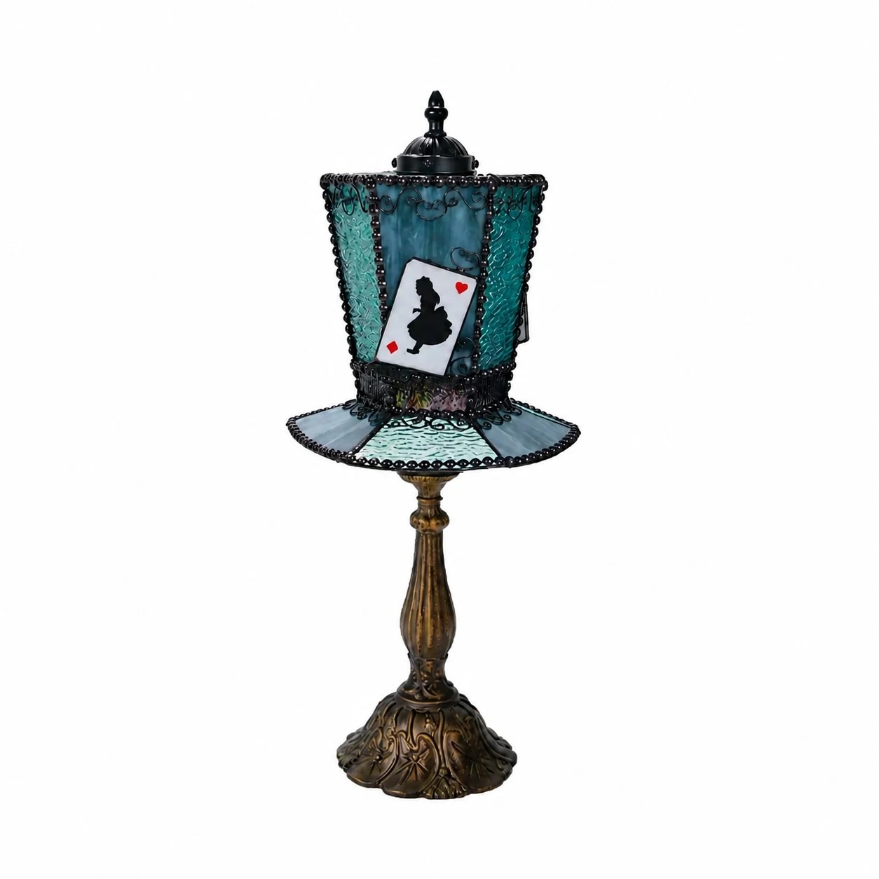 Cat Fairy Card Aqua Blue table lamp