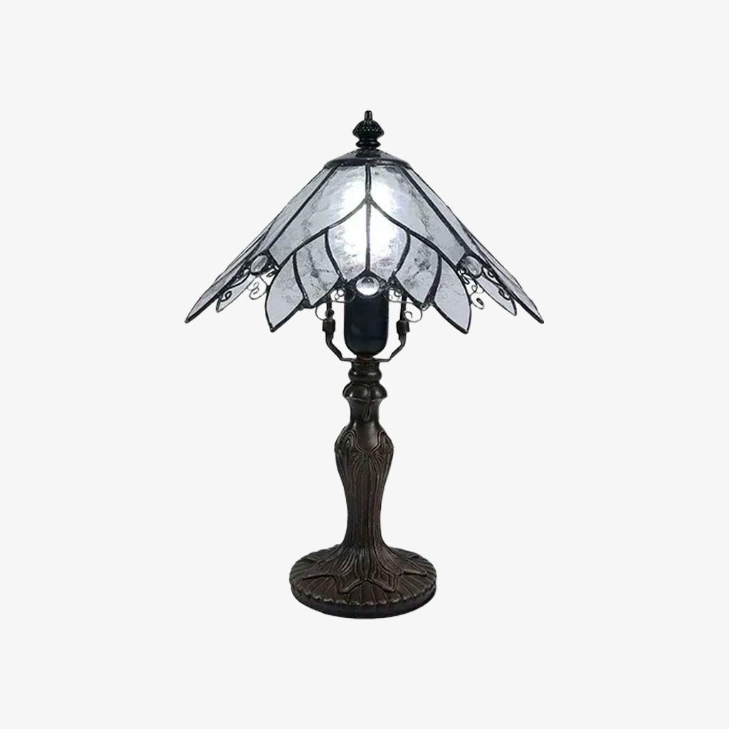 Clear shade table lamp