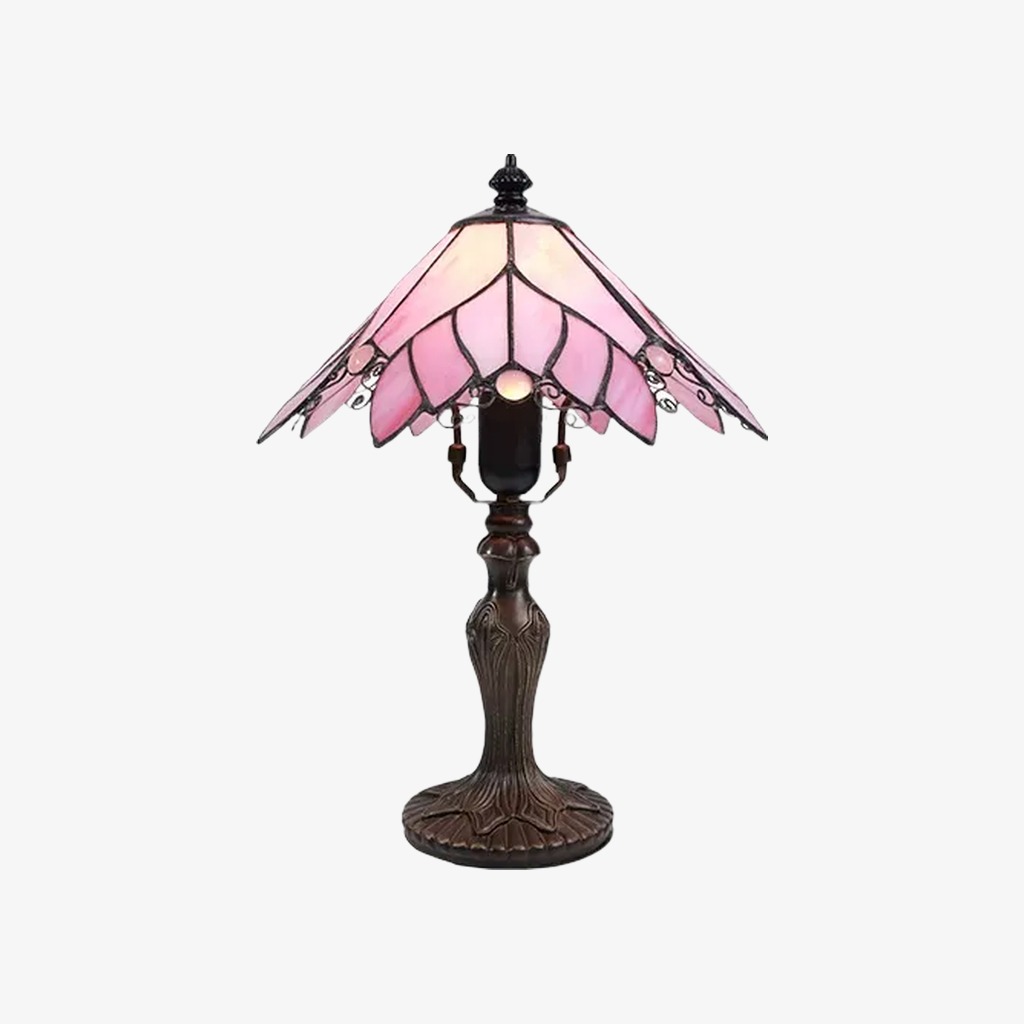 Pink shade table lamp