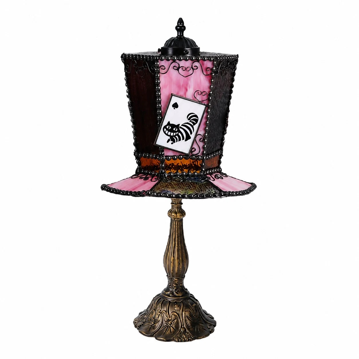 Cat Fairy Card Rose Purple table lamp