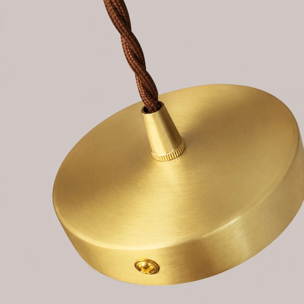 Brass ceiling canopy detail