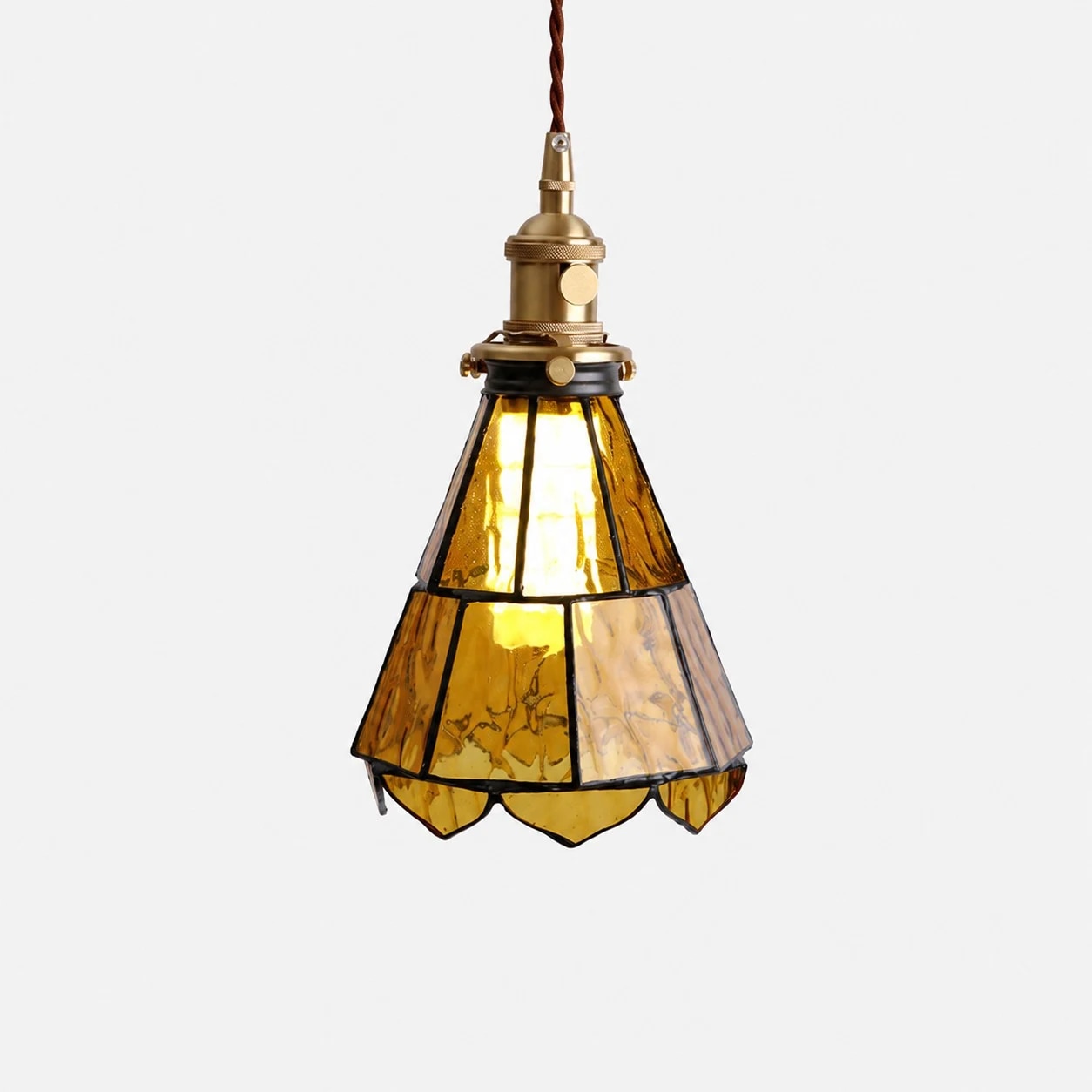 Amber glass pendant